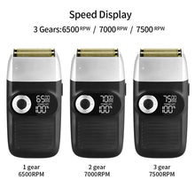 Load image into Gallery viewer, 2 In 1 Powerful Electirc Shaver + Hair Clipper For Men Portable Beard Trimmer Haircut Machine Rechargeable Razor Led Display (Black)
