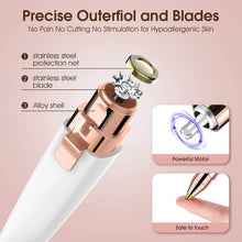 Load image into Gallery viewer, 2 in 1 Electric Eyebrow Trimmer Painless Eye Brow Epilator For Women Makeup Mini Razors Portable Facial Hair Removal Shaver
