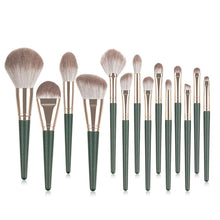 Load image into Gallery viewer, 14pcs Green Makeup Brushes Set Beauty Foundation Powder Blush Sculpting Brush Eyeshadow Blooming Nasal Cosmetic
