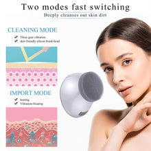 Load image into Gallery viewer, Electric Heating Facial Cleansing Brush 2 in 1 Heated Massager&amp;Sonic Vibrating,Facial Cleanser Brush for Skin Exfoliation
