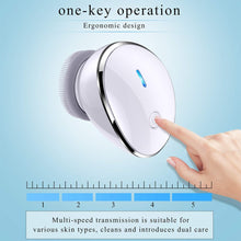 Load image into Gallery viewer, Electric Heating Facial Cleansing Brush 2 in 1 Heated Massager&amp;Sonic Vibrating,Facial Cleanser Brush for Skin Exfoliation
