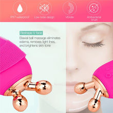 Load image into Gallery viewer, Massager For Face Electric Facial Cleansing Brush Make Up Remover Brush Ultrasonic Facial Deep Cleaning Brushes
