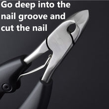 Load image into Gallery viewer, Black Toe Nail Clippers Nail Correction Thick Nails Ingrown Toenails Nippers Cutters Dead Skin Dirt Remover Pedicure Care Tool
