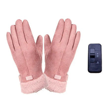 Load image into Gallery viewer, Women Full Finger Gloves USB Charging Heating Gloves 3D Ergonomics Ladies Warming Gloves Outdoor Cycling Electric Gloves
