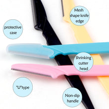 Load image into Gallery viewer, 100PCS Eyebrow Shaper Portable Shaver Eye Brow Trimmer Shaping Scissors Cutter Woman Face Blade Shaper Hair Remover Makeup Tool
