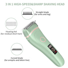 Load image into Gallery viewer, Electric Shaver Women USB Hair Remover Fast Charging Painless Waterproof LED Display Trimmer
