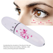 Load image into Gallery viewer, Mini Electric Eye Massager Portable Eye Wrinkle Dark Circle Remover with Battery Micro-vibration Massage Pen Muscle Relaxation
