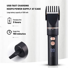 Load image into Gallery viewer, Electric Hair Clipper Usb Hair Trimmer Titanium Ceramic Blade Men Kids Cordless Hair Cutting Barber Machine Lcd Display
