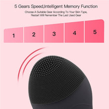 Load image into Gallery viewer, Electric Facial Cleansing Brush For Men USB Rechargeable Sonic Face Cleanser Massager Waterproof Face Skin Care Tools (Black)
