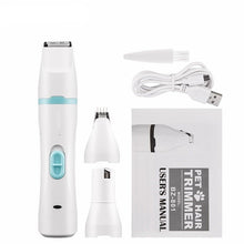 Load image into Gallery viewer, 3 In 1 Professional Pet Cat Dog Hair Trimmer Rechargeable Electric Animal Clippers Hair Cutting Shaver Machine Feet Hair Remover
