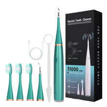 Load image into Gallery viewer, Electric Toothbrush Teeth Whiten Cleaning Tool Kit With 3 Brush Heads Remove Calculus Plaque Tartar Yellow Teeth Smoke Stains
