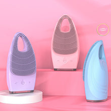 Load image into Gallery viewer, Facial Cleansing Brush Electric Face Clean Device Facial Massager Skin Cleaner Sonic Vibration Deep Pore Cleaning Brush
