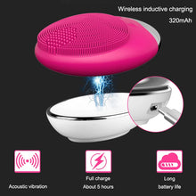 Load image into Gallery viewer, Electric Face Cleaner Sonic Silicond Facial Cleansing Brush Electric Ultrasonic Vibrating Face Massager Mini Pore Deep Cleaning

