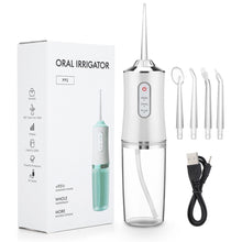 Load image into Gallery viewer, 300ML Portable Oral Irrigator Dental Water Flosser Water Jet Toothpick Waterproof 3 Modes USB Rechargeable Teeth Cleaner
