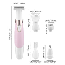 Load image into Gallery viewer, 5 in 1 Electric Eyebrow Trimmer Hair Remover Device Painless Depilator Nose Hair Leg Armpit Bikini Trimmer Women Epilator
