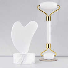 Load image into Gallery viewer, GuaSha Massage Roller Scraper Natural Rose Quartz Face Lifting Body Massager Gouache Relaxation Anti Wrinkle Beauty Tool
