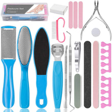 Load image into Gallery viewer, 20 in 1 Foot Files Professional Pedicure Tools Set Foot Callus Remover Foot Scrubber Dead Skin Remover Pedicure Kits for Women
