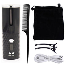 Load image into Gallery viewer, Wireless Automatic Hair Curler Rechargeable Ceramic Curling Iron Hair Waver Auto Rotating Tongs LCD Display Curly Styling Tools
