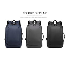 Load image into Gallery viewer, Backpack For Men USB Charging Luxury Urban Business Bag For Laptop 13.3 Inch Multifunctional Anti-theft Black Casual Rucksack

