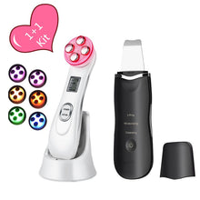 Load image into Gallery viewer, Ultrasonic Face Cleaning Machine Skin Scrubber Pore Cleaner + LED Photon Rejuvenation RF Beauty Device Whitening Firming Lifting
