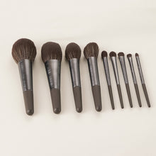 Load image into Gallery viewer, Long Brushed Aluminum Tube 9pcs Makeup Brushes Set Professional Cosmetic Eyeshadow Loose Powder Blush Smudge
