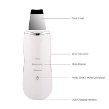 Load image into Gallery viewer, Ultrasonic Skin Scrubber Facial Cleaning Peeling Shovel Lifting Machine + Mesotherapy Electroporation RF Radio Frequency LED Photon Skin Care Beauty Device
