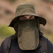 Load image into Gallery viewer, Summer Quick-drying Men Women Hat Outdoor Face Mask Wide Brim Bucket Hat Sun Protection Cap for Fishing Hunting
