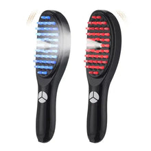 Load image into Gallery viewer, Electric Massage Comb Blue Red Light Vibration Hair Massage Scalp Brush Negative Ion Spray Hair For Growth Massager
