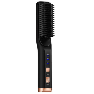 Portable Hair Straightener Curling Wireless Ion Comb USB Charge Straight Hair Brush Multifunction Straight Hair Comb women mini