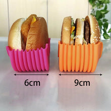 Load image into Gallery viewer, Adjustable 4Pcs Silicond Retractable Burger Fixed Box Hamburger Holder For 4 Inch Burger Buddy Reusable Clip Rack
