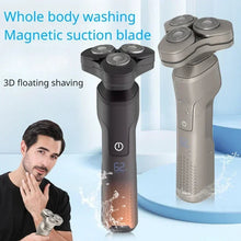 Load image into Gallery viewer, Men's Electric Shaver Magnetic Suction Blade Multifunctional Rechargeable Portable Water Washing Beard Knife
