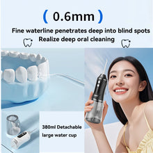 Load image into Gallery viewer, Oral Irrigator 3 Cleaning Modes Portable Rechargeable Waterproof IP65 Dental Water FlosserTeeth Whitening Jet Floss 380ML
