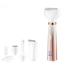 Load image into Gallery viewer, Electric Ladies Shaver 4 in 1 IPX5 Waterproof Underarms Legs Hands Back Lips Private Parts Epilator USB Charging Digital Display
