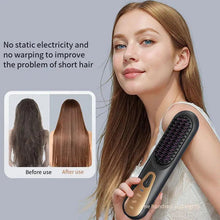 Load image into Gallery viewer, Heating Smoothing Brush Styling Straightening Smoothing Comb Hair Straightener Heat Pressing Combs For Women Girls Family
