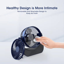 Load image into Gallery viewer, Wide-angle Air Supply Desktop Mini Usb Rechargeable Turbo Electric Fan Mute Portable Dormitory Small Sppliances Strong Wind

