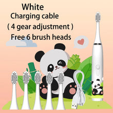 Load image into Gallery viewer, Kids Sonic Electric Toothbrush Colorful Cartoon For Kids Ultrasonic Soft Fur Automatic Waterproof With Replacement Heads
