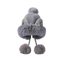 Load image into Gallery viewer, Cute Cat Ears Winter Hat Add Fluff Lined Windproof Warm Beanies With Hairballs Outdoor Ear Protection Luxury Hats For Women
