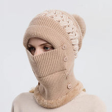 Load image into Gallery viewer, Beanies For Women Winter Knitted Hats Thick Warm Beanie Skullies Hat Female Gradient Bonnet Beanie Caps Outdoor Riding Set
