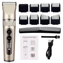 Load image into Gallery viewer, Full Body Washable Electric Hair Clipper Ceramic Professional Fine Adjustable Hair Trimmer Low Noise Hair Cutting Machine Razor
