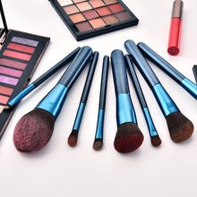 Load image into Gallery viewer, 12pcs Blue Makeup Brushes Set Blush Eye Shadow Brush Nano Nylon Wool High End Professional Beauty Cosmetic Kit
