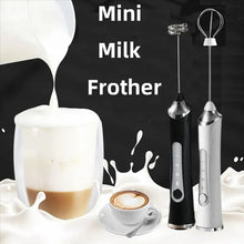 Load image into Gallery viewer, Automatic Rotary Whisk Stirrer Cream Whipper Handheld Small Stirring Stick Black
