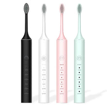Load image into Gallery viewer, Ultrasonic Sonic Electric Toothbrush Rechargeable for Adults 6Mode Automatic Tooth Brush Teeth Whitening with 4 Replacement Head
