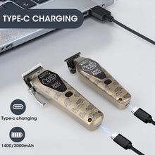 Load image into Gallery viewer, 2 in 1 All-metal Electric Hair Clippers Set High-power Hair Trimmer for Men Barber Hair Cutting Machine Tools

