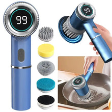 Load image into Gallery viewer, Electric Spinning Brush Handheld Electric Spin Scrubber USB Charging With 5 Replaceable Brush Heads For Tiles Glass
