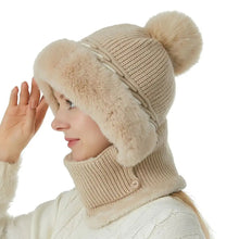 Load image into Gallery viewer, Warmer Knitted Hat Casual Winter Plush Ears Protection Cap Multipurpose Beanie Cap Outdoor
