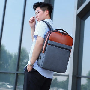 Business Backpack For Men Large Capacity USB Charging Bag Male Multifunction Waterproof Rucksack Fashion Portable Laptop Bagpack