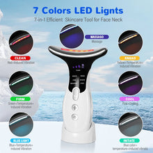 Load image into Gallery viewer, 7 Colors Anti Wrinkle Facial Massager Neck Face Beauty Device Skin Tighten Facial Lift Device Reduce Double Chin Skin Care Tool
