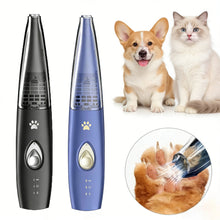 Load image into Gallery viewer, Pet Paw Trimmer With Vacuum Suction Cordless Electric Professional 2 Modes For Dog Cat Paws Face Grooming Clippers
