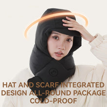 Load image into Gallery viewer, Winter Fleece Cap With Scarf Skiing Cycling Thermal Hat Outdoor Sports Windproof Warmth Neck Protect Motorcycle Helmet Unisex
