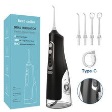 Load image into Gallery viewer, 310ml Oral Irrigator Dental Portable Water Flosser USB Rechargeable 4 Modes IPX7 Water Jet Floss Pick for Cleaning Teeth 4Nozzle
